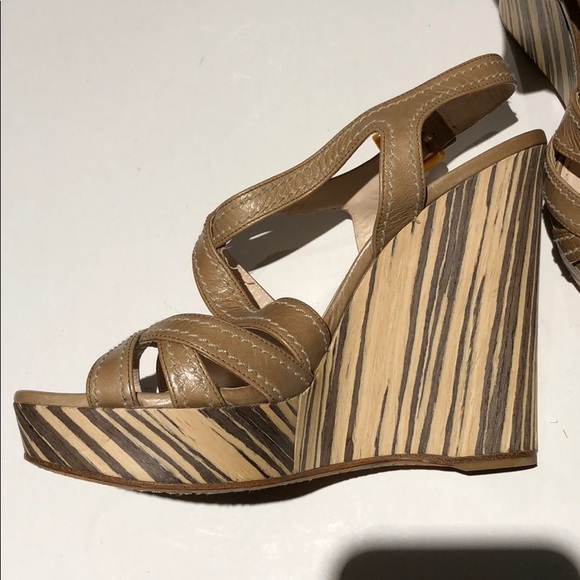 Prada Shoes | Prada Milano Womens Wedge Heels Size 36 Italy | Poshmark